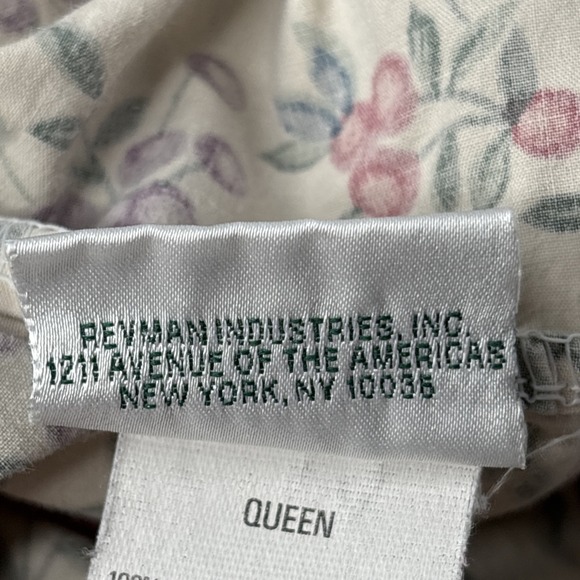 Laura Ashley Floral Queen Fitted Sheet 100% Cotton Bedding 90's Traditional - Picture 6 of 8